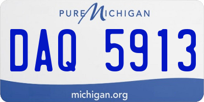 MI license plate DAQ5913