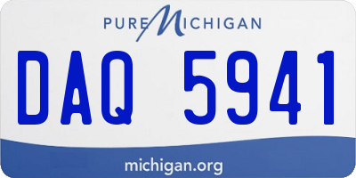 MI license plate DAQ5941