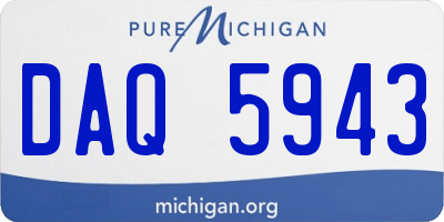 MI license plate DAQ5943