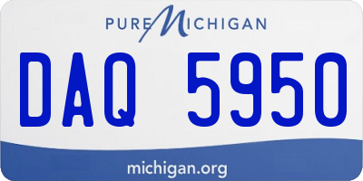 MI license plate DAQ5950
