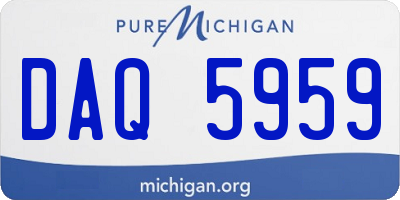 MI license plate DAQ5959