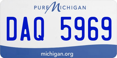 MI license plate DAQ5969