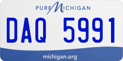 MI license plate DAQ5991