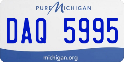 MI license plate DAQ5995