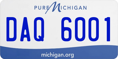 MI license plate DAQ6001