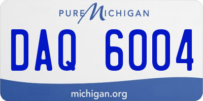 MI license plate DAQ6004
