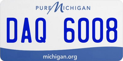 MI license plate DAQ6008
