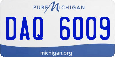 MI license plate DAQ6009