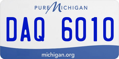 MI license plate DAQ6010