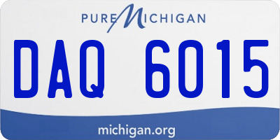 MI license plate DAQ6015