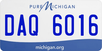 MI license plate DAQ6016