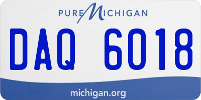 MI license plate DAQ6018