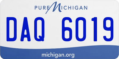 MI license plate DAQ6019