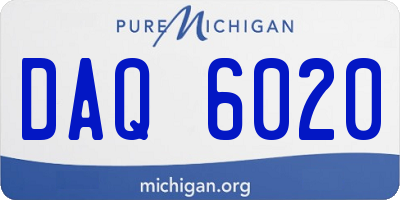 MI license plate DAQ6020