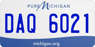 MI license plate DAQ6021