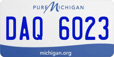 MI license plate DAQ6023