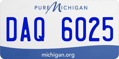MI license plate DAQ6025