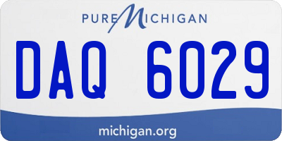 MI license plate DAQ6029