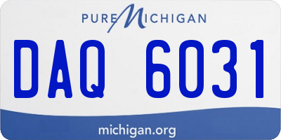 MI license plate DAQ6031