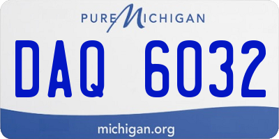 MI license plate DAQ6032