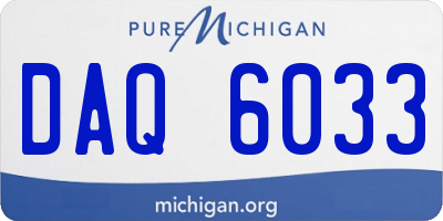 MI license plate DAQ6033