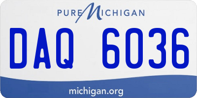MI license plate DAQ6036