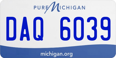 MI license plate DAQ6039