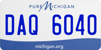 MI license plate DAQ6040