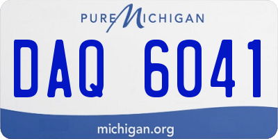 MI license plate DAQ6041