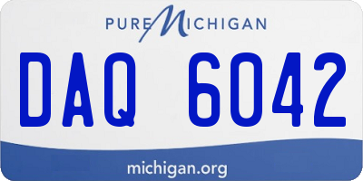 MI license plate DAQ6042
