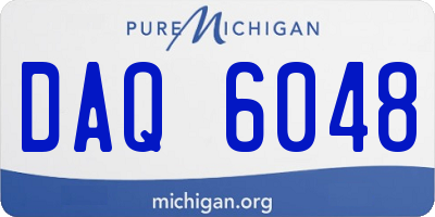 MI license plate DAQ6048