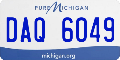 MI license plate DAQ6049