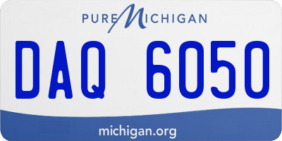 MI license plate DAQ6050