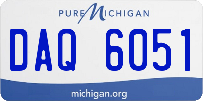 MI license plate DAQ6051