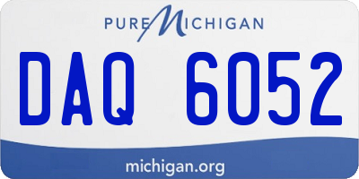 MI license plate DAQ6052
