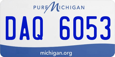 MI license plate DAQ6053