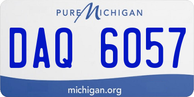 MI license plate DAQ6057