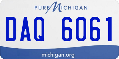 MI license plate DAQ6061