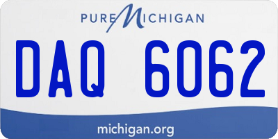 MI license plate DAQ6062