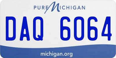 MI license plate DAQ6064