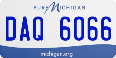 MI license plate DAQ6066