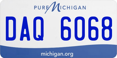 MI license plate DAQ6068