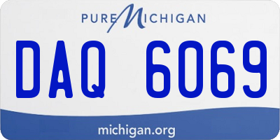 MI license plate DAQ6069
