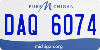 MI license plate DAQ6074
