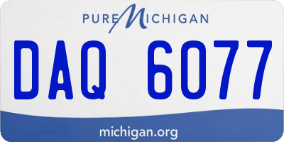 MI license plate DAQ6077