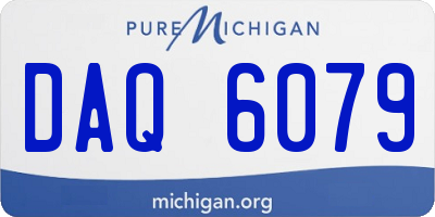 MI license plate DAQ6079