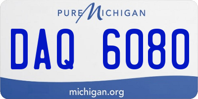 MI license plate DAQ6080