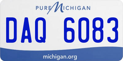 MI license plate DAQ6083
