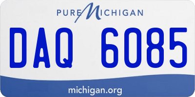 MI license plate DAQ6085