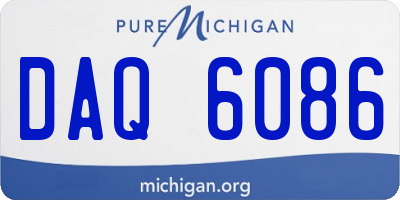 MI license plate DAQ6086